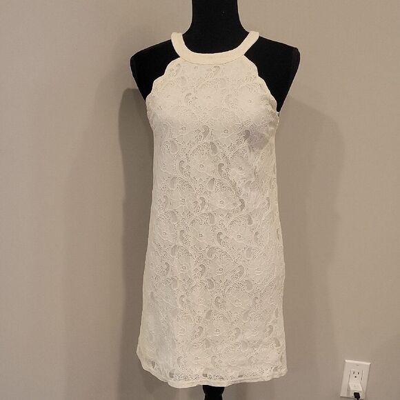 Elegant White Lace Dress XS - Picture 1 of 3
